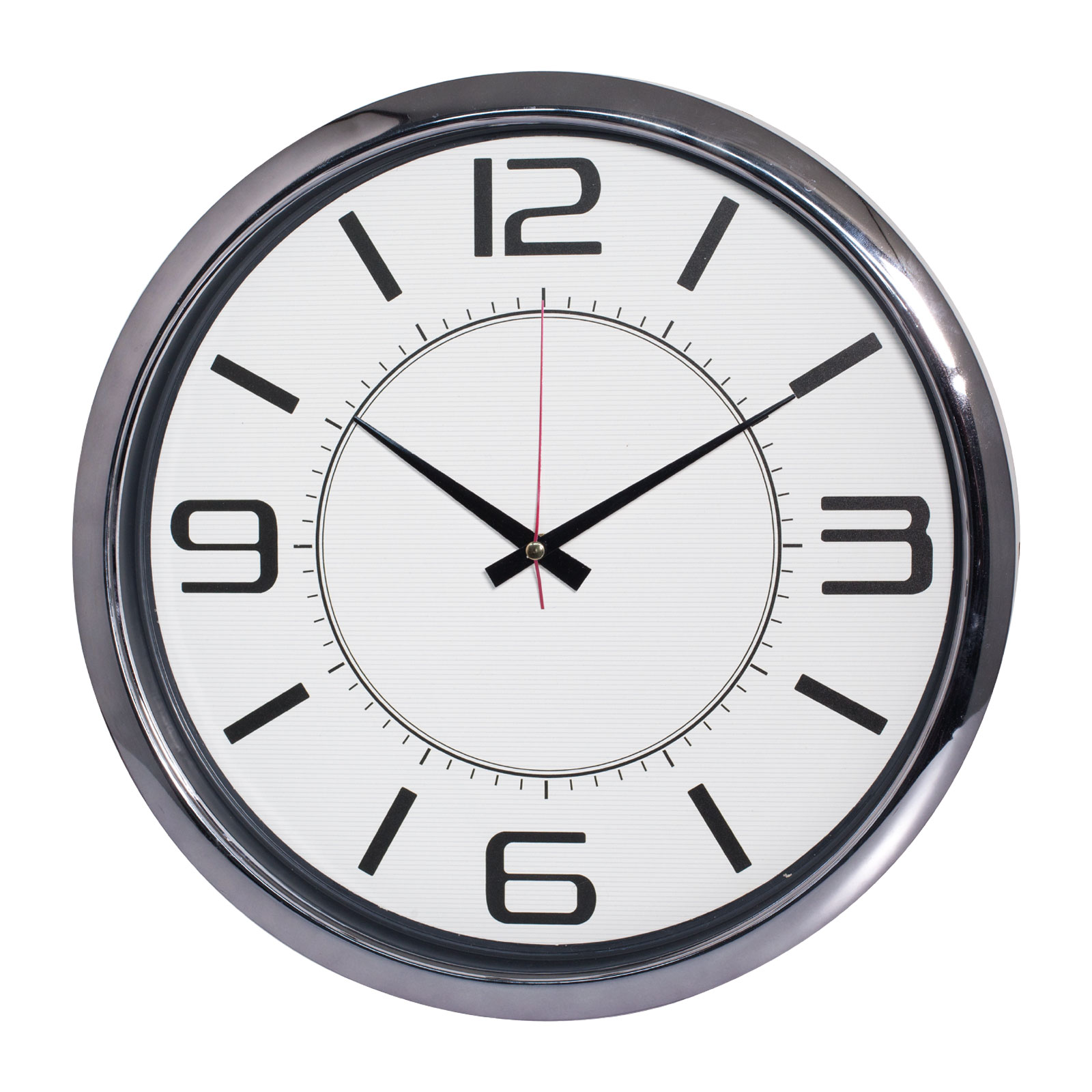 HELLEN404 BEYAZ-FÜME METALİZE ÇERÇEVE DUVAR SAATİ (420MM)