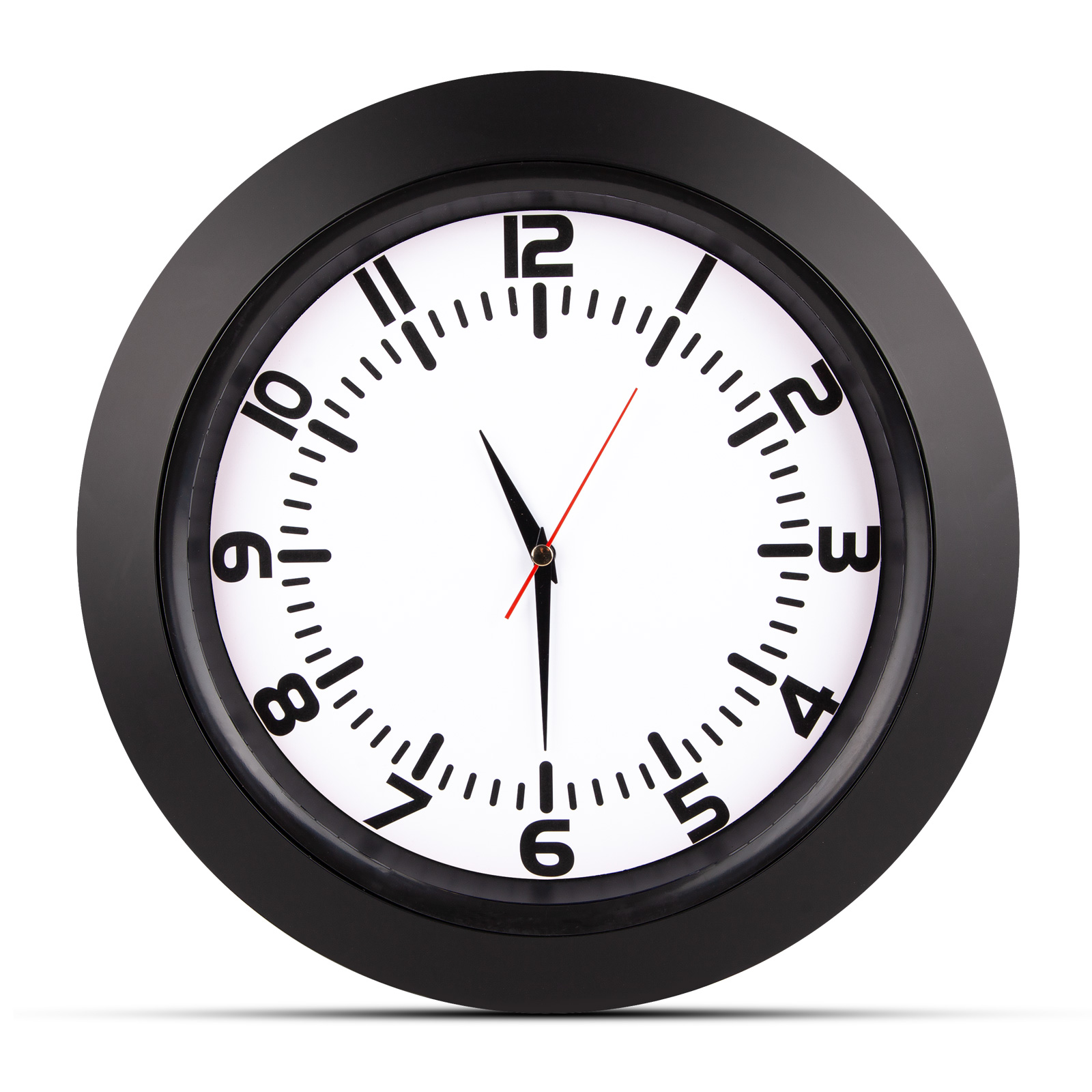 UMAY SİYAH PLASTİK KASA DUVAR SAATİ (350 MM)