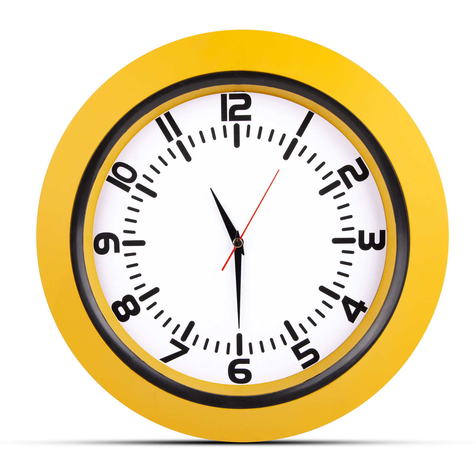 UMAY SARI PLASTİK KASA DUVAR SAATİ (350 MM)