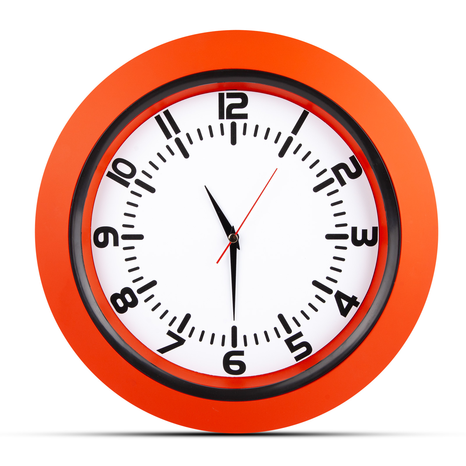 UMAY TURUNCU PLASTİK KASA DUVAR SAATİ (350 MM)