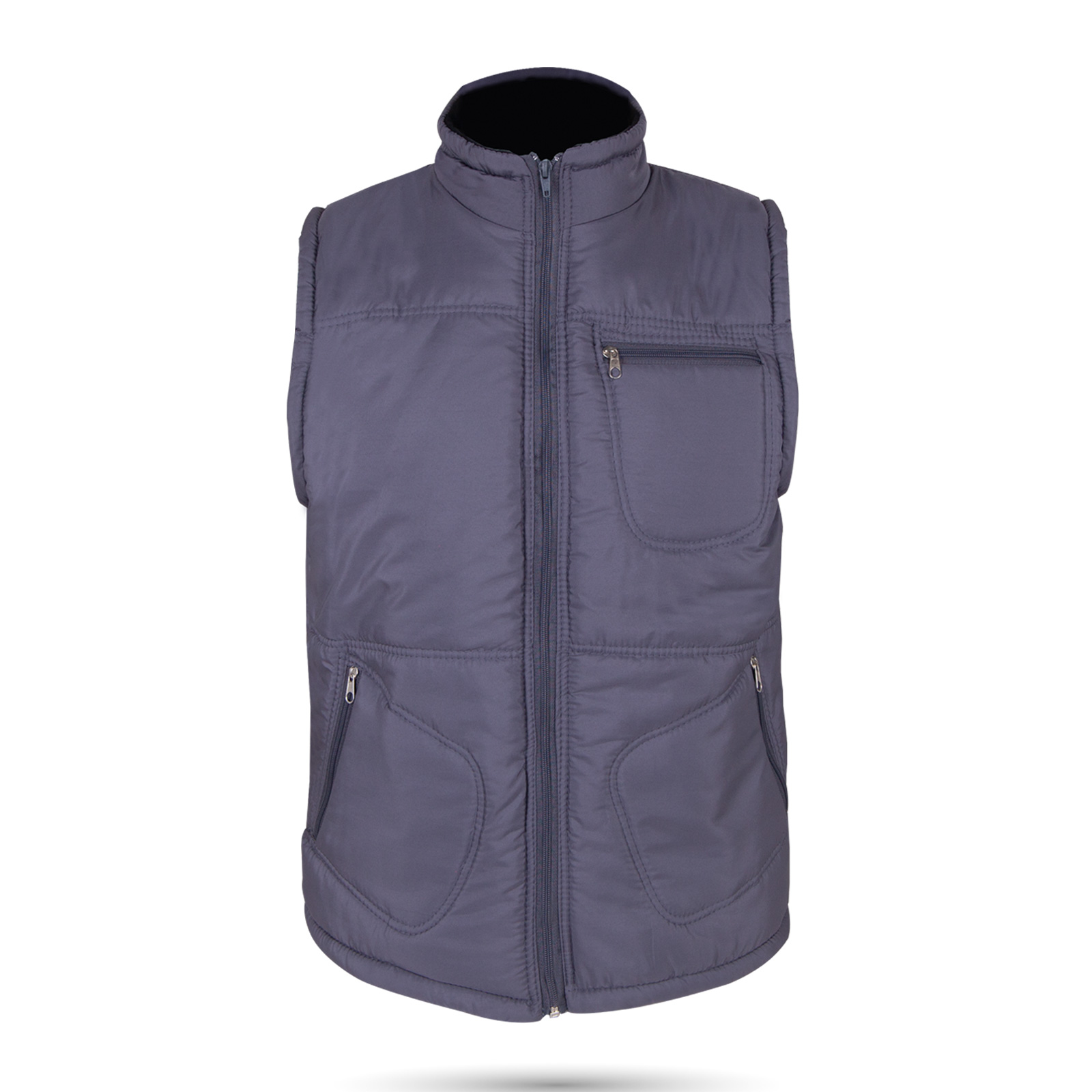 ALASKA FÜME ÜÇ CEPLİ ŞİŞME YELEK XL